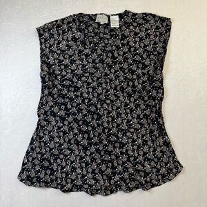 Jasa Black Floral Women's Blouse